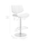 Armen Living Leland Adjustable Gray Faux Leather and Black Finish Bar Stool LCLEBABLGR - alternate 4